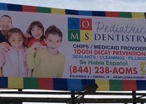 Photograph of Amarillo Dentistry Billboard Ad