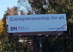 Photo of Brian Hamilton Foundation Billboard Ad